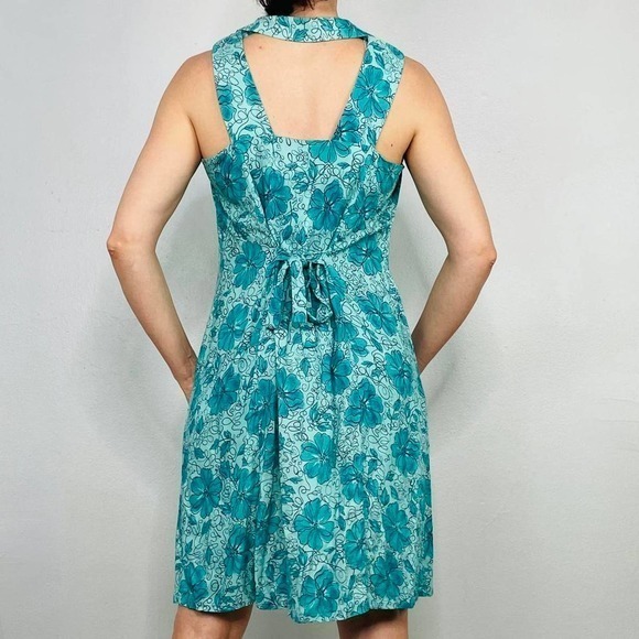 Vintage‎ 90s teal midi dress - Picture 4 of 4